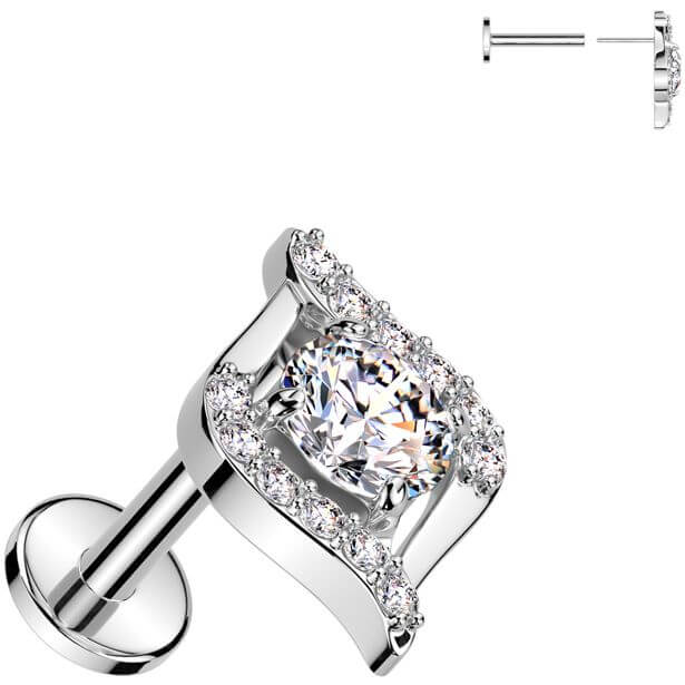 Labret egyptian eye zirconia Push-In