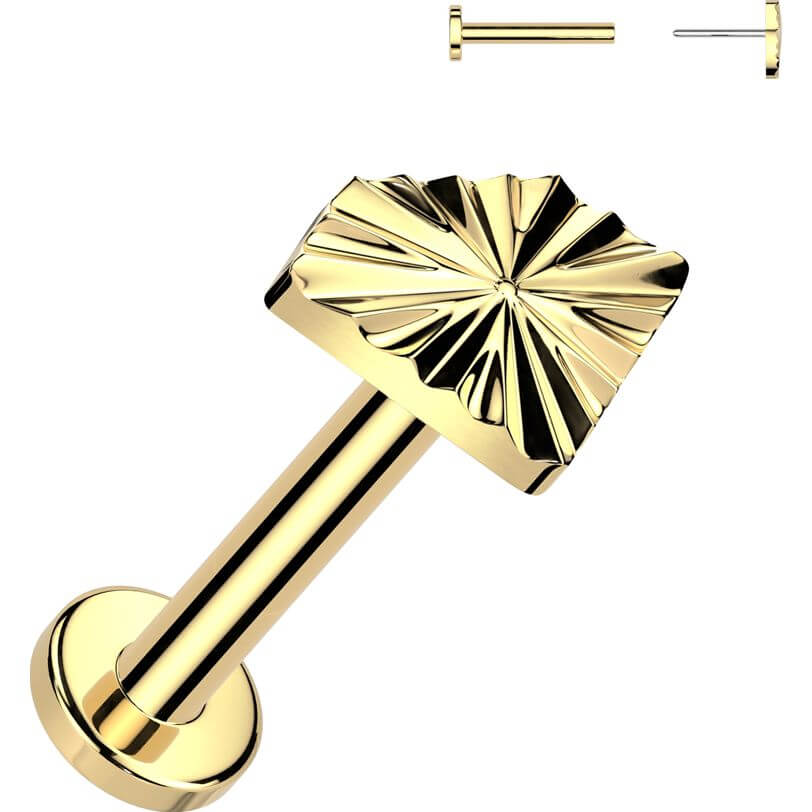 Titanium Labret diamond Push-In