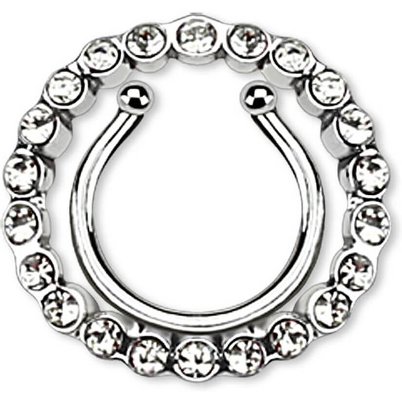 Fake Nipple Piercing Wreath Zirconia Bendable