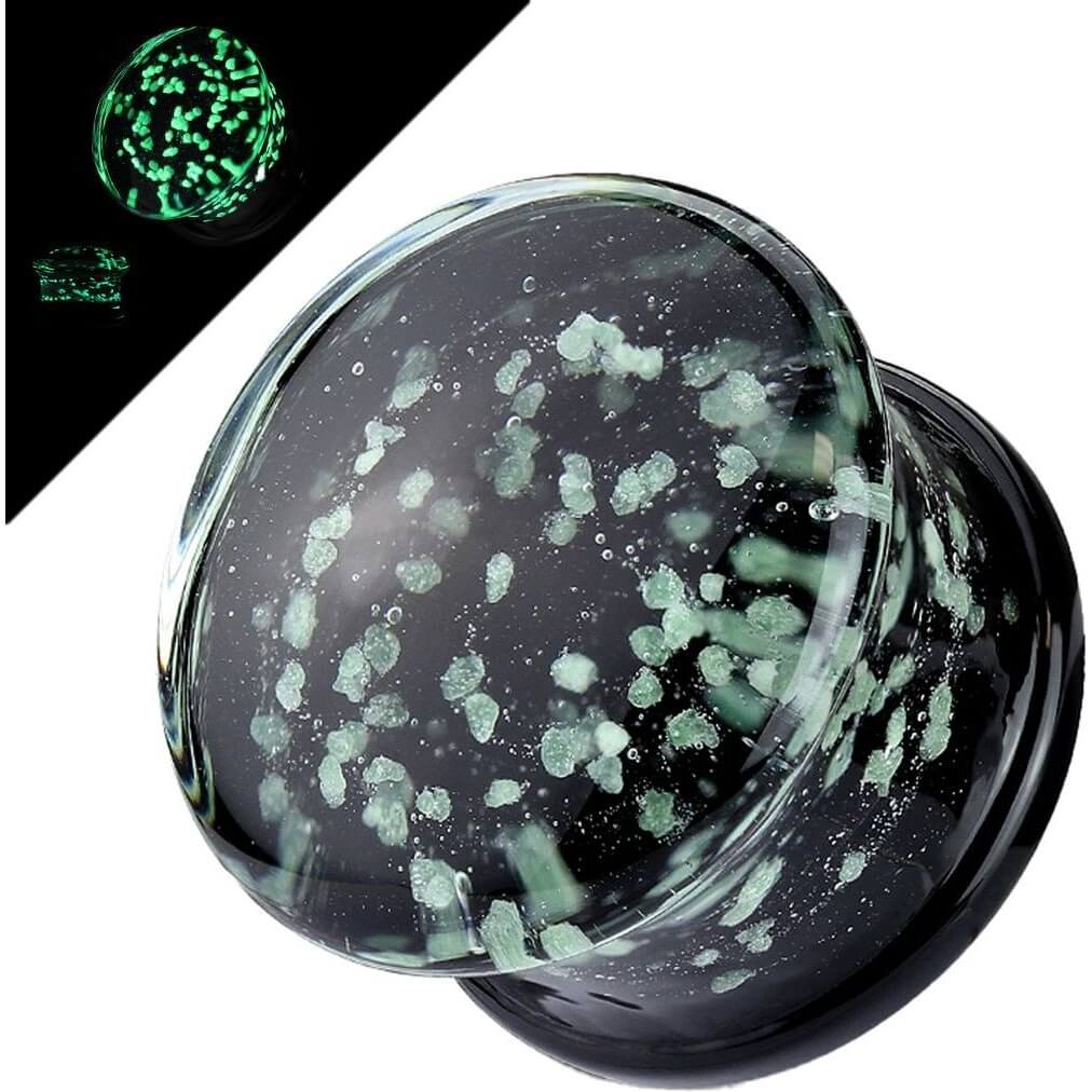 Cristal Plug Vidrio Pyrex fosforescente