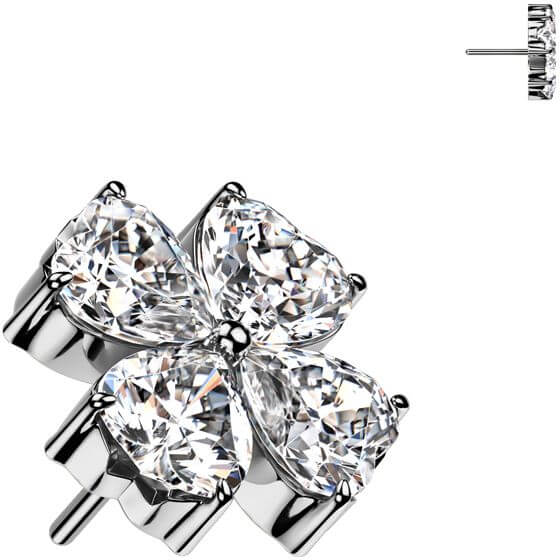 Titanium top flower zirconia Push-In
