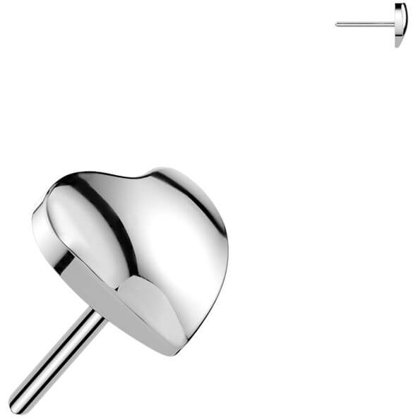 Titanium top heart Push-In
