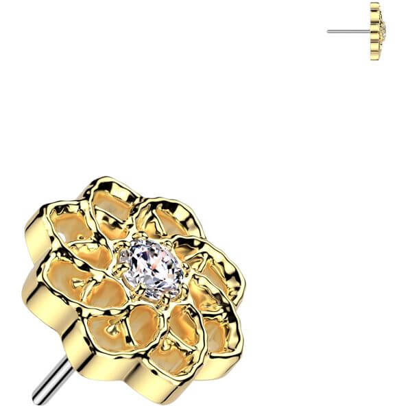 Titanium top flower zirconia Push-In