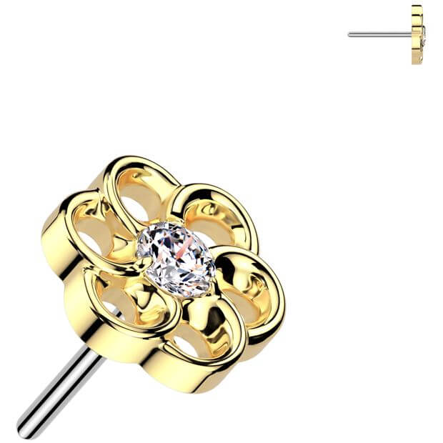 Titanium top flower zirconia Push-In
