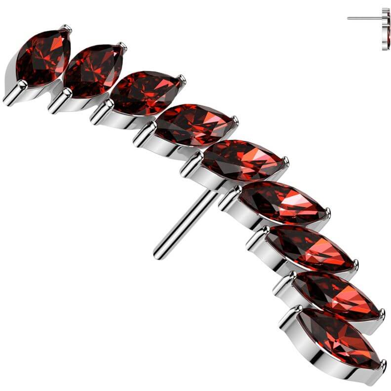 Titanium top long curved zirconias Push-In