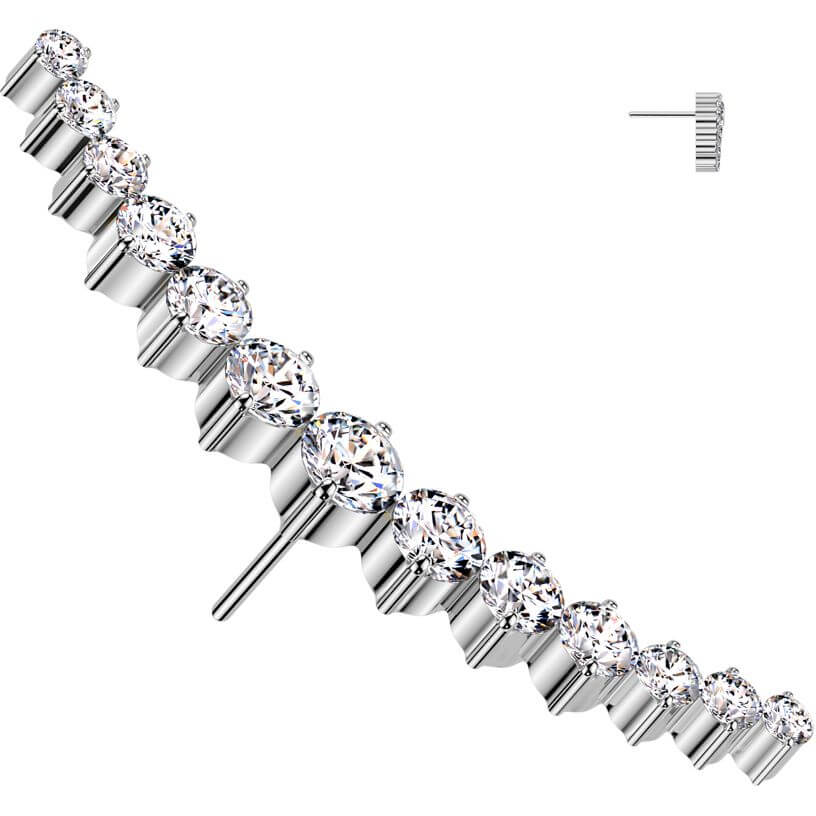 Titanium top long curved zirconia Push-In