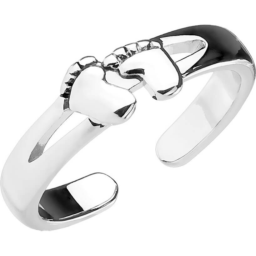 Ajustable plateado Pie de bebé