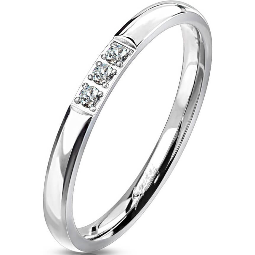 Argento con 3 Zirconi