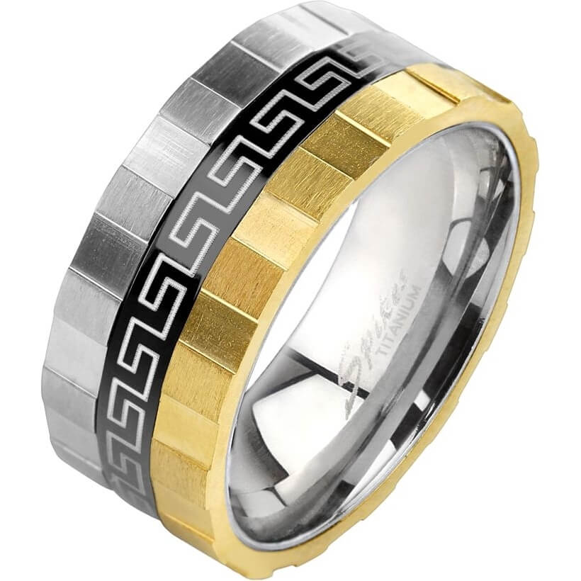 Titanio Laberinto Oro Negro Plata