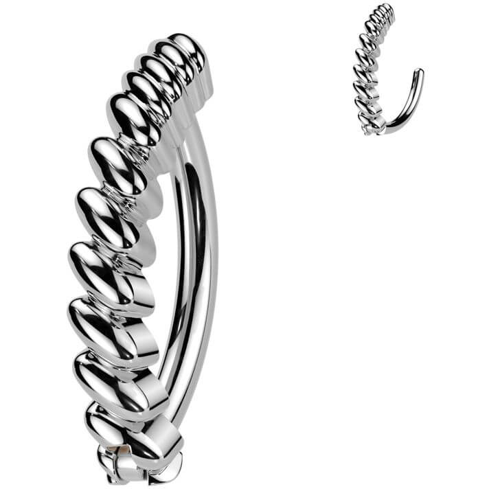 Belly Button Piercing twisted bar Clicker