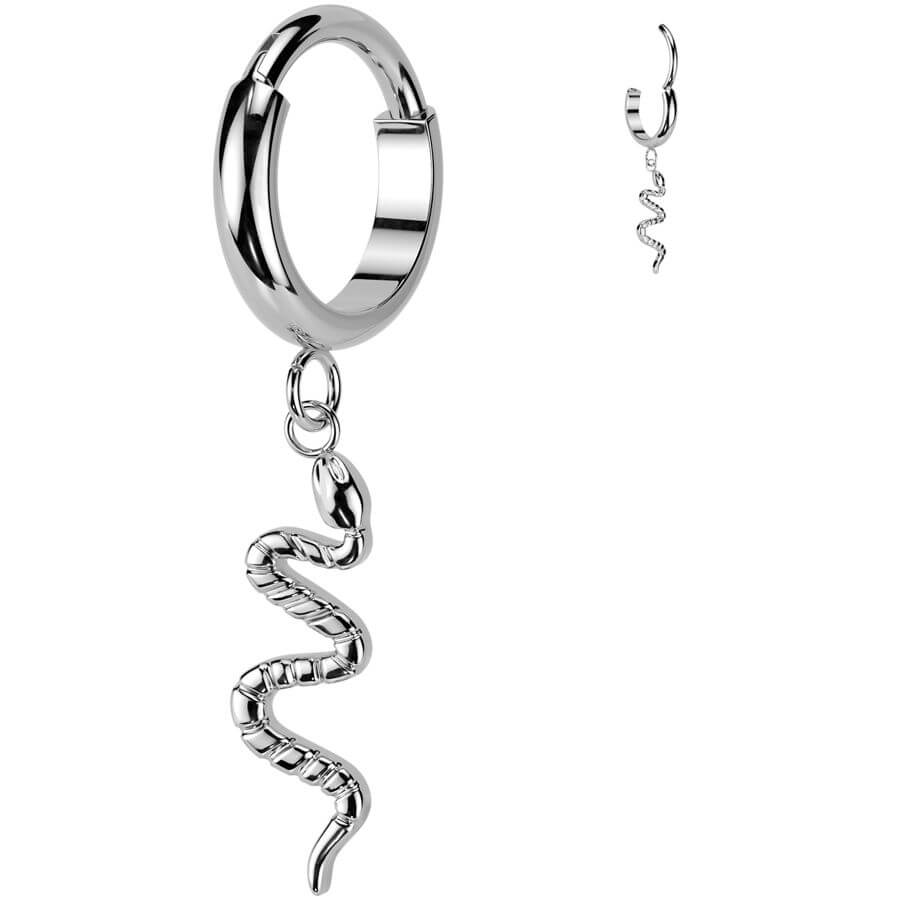 Titanium Ring snake dangle Segment