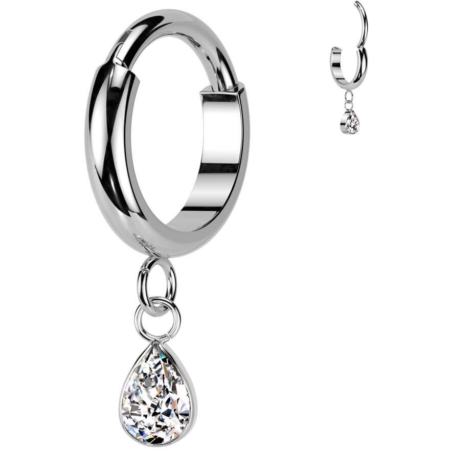 Titanium Ring zirconia dangle Segment