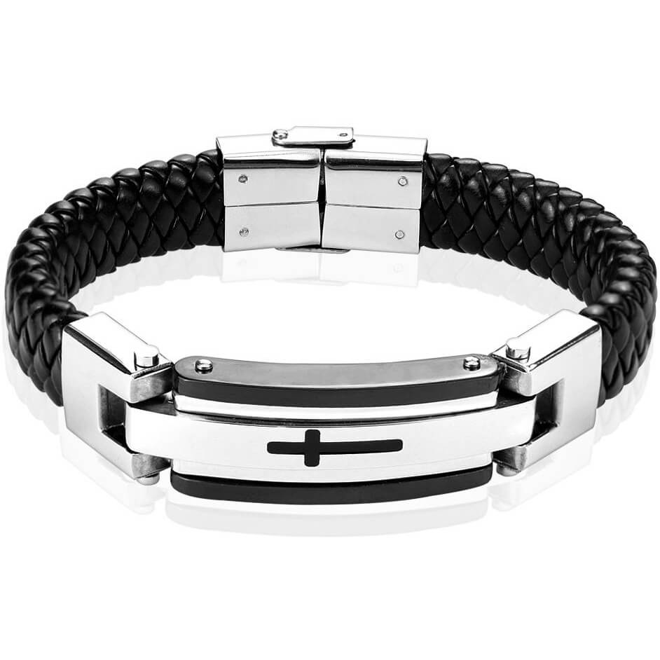 Trenzado negro con cruz