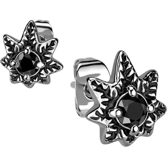 Hanfblatt Zirkonia Silber