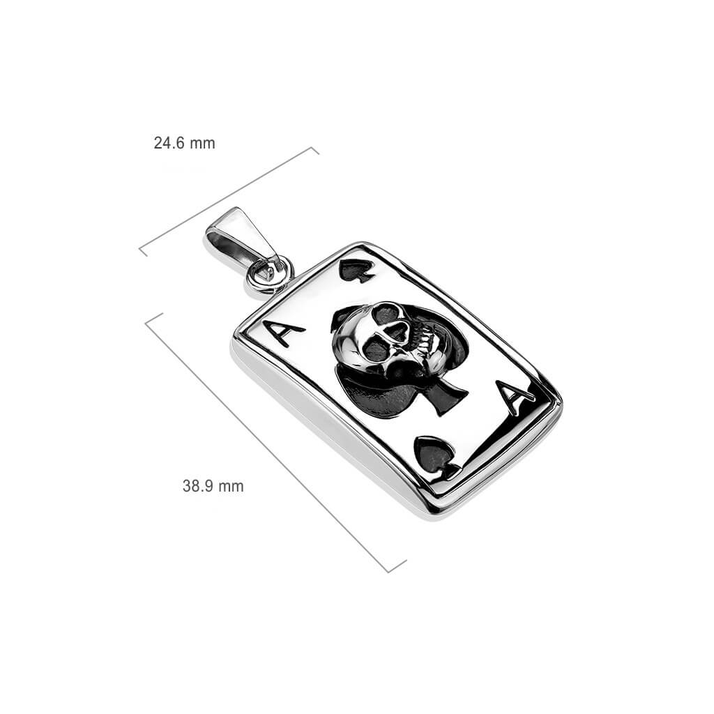 As de Picas y Calavera Plata