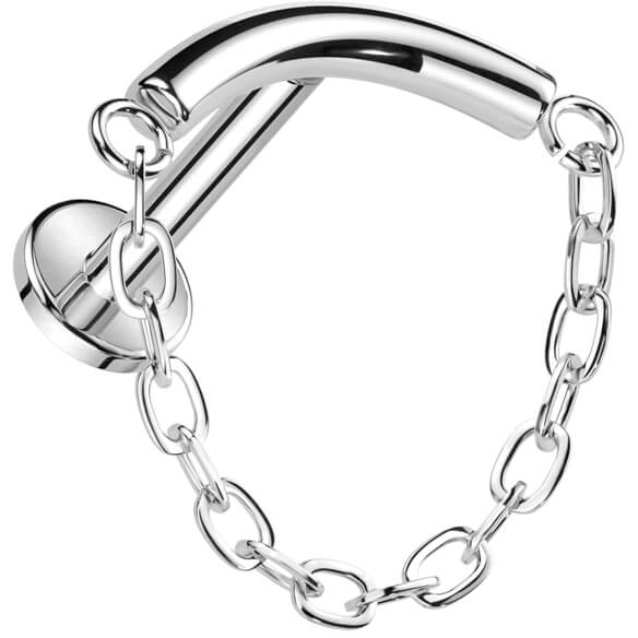 Titanium Labret chain Internally Threaded