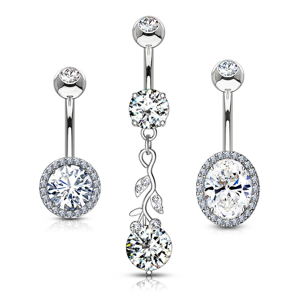 Bauchnabelpiercing Rund Zirkonia