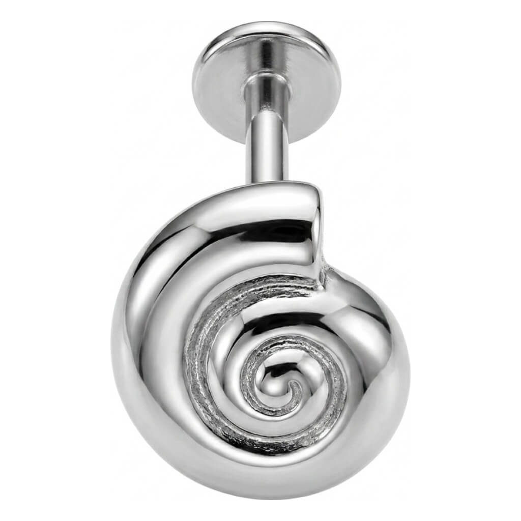Titanium Labret 7 Marquise Zirconia Leaf Internally Threaded