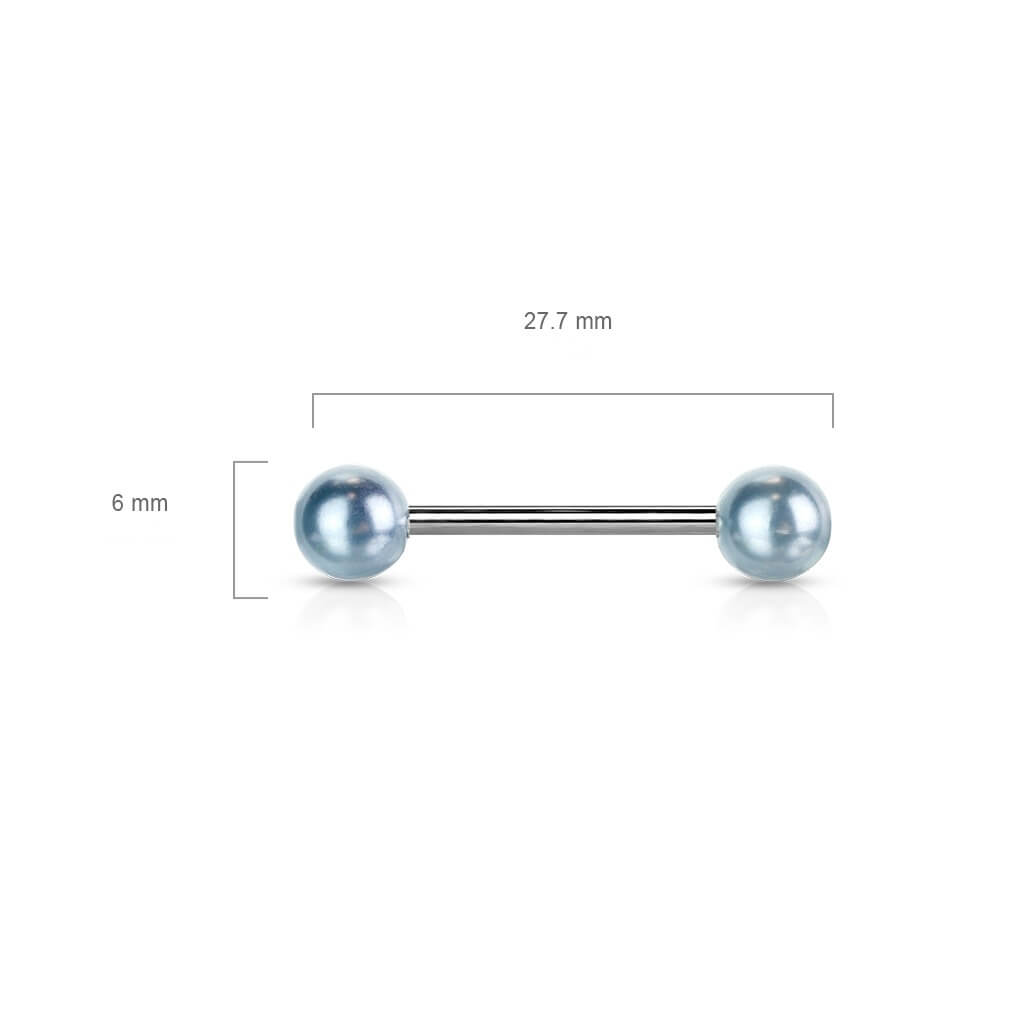 Barbell Sfera in acrilico perlato