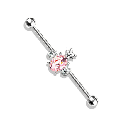 Industrial Barbell Pineapple Zirconia