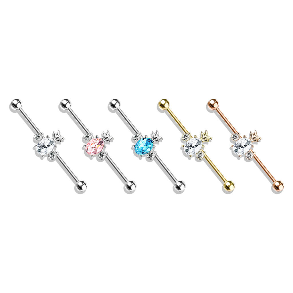 Industrial Barbell Pineapple Zirconia