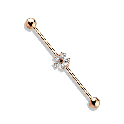 Industrial Barbell Flower Zirconia