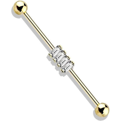 Industrial Barbell 4 Square Zirconia