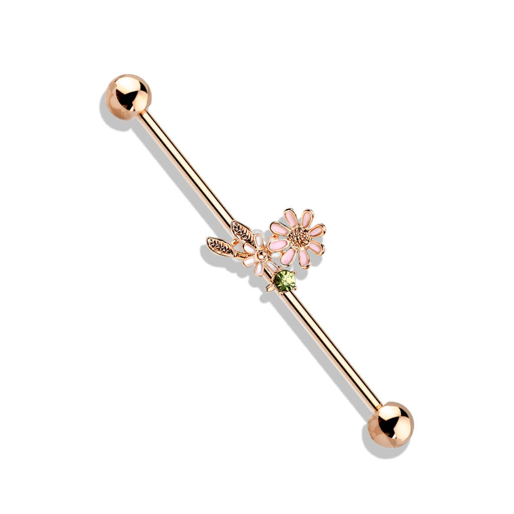 Industrial Barbell Flower Leaf