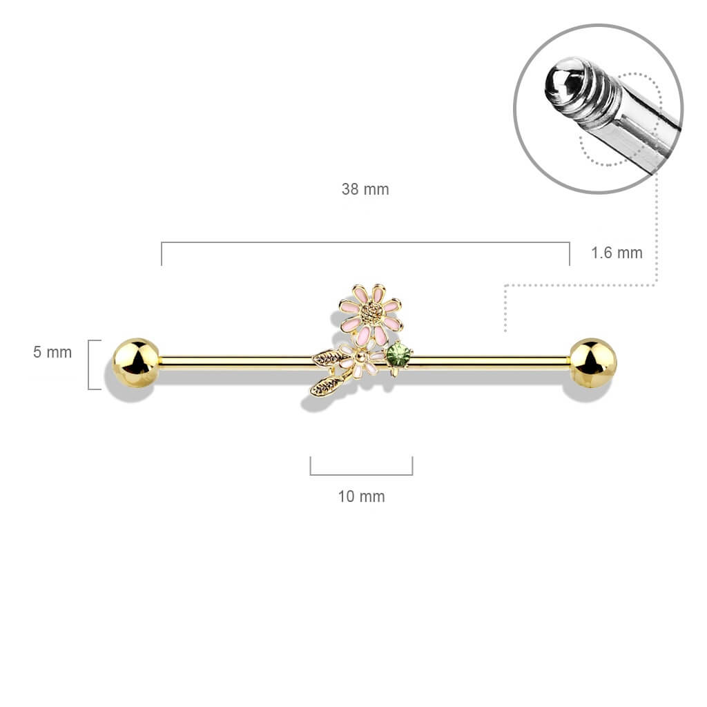 Barbell Industrial Hoja de flor