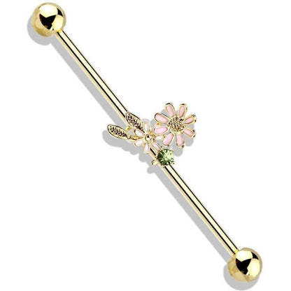 Industrial Barbell Flower Leaf