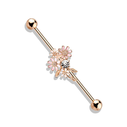 Industrial Barbell Flowers Zirconia