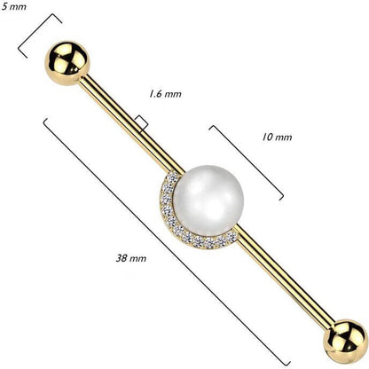 Barbell Industrial Bola perla circonita