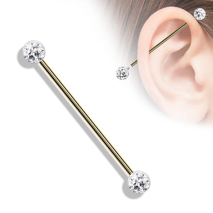 Industrial Barbell Ball Glitter Internally Threaded