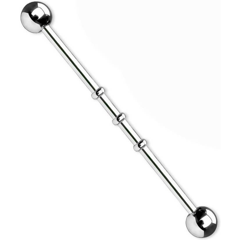 Barbell Industrial Plata con muescas