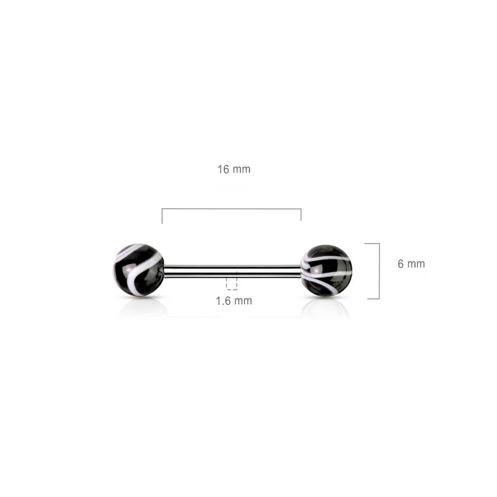 Barbell Bola de mármol acrílico