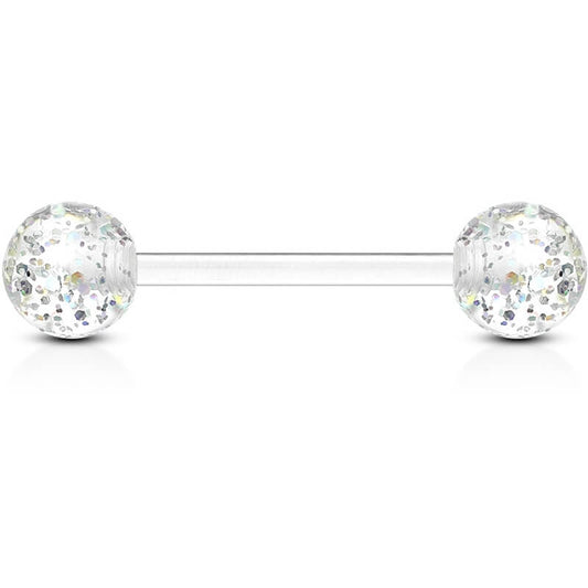 Barbell Acrylic Ultra Glitter Ball