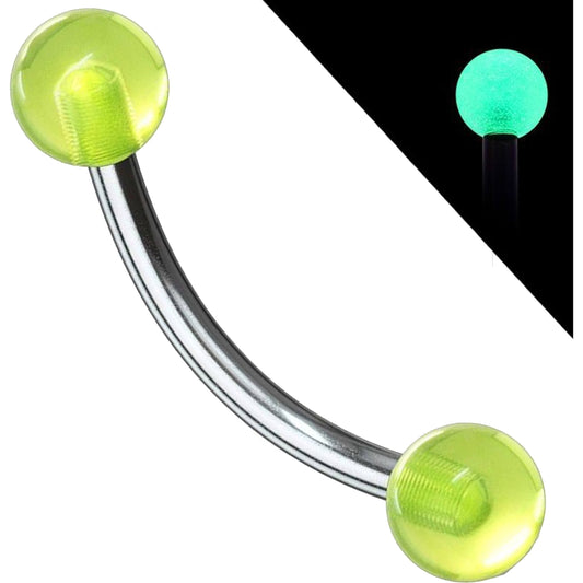 Eyebrow Piercing Acrylic Ball Glow in the Dark