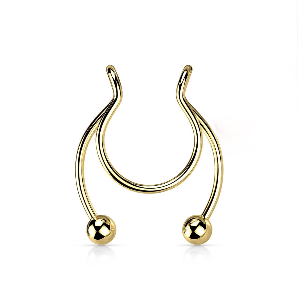 Fake Nose Piercing Horseshoe Ball Bendable