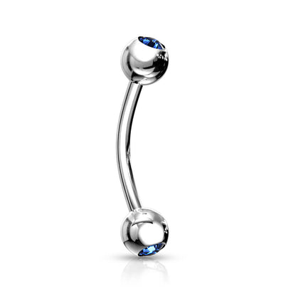 Piercing Sopracciglio Sfera d´agento con zircone