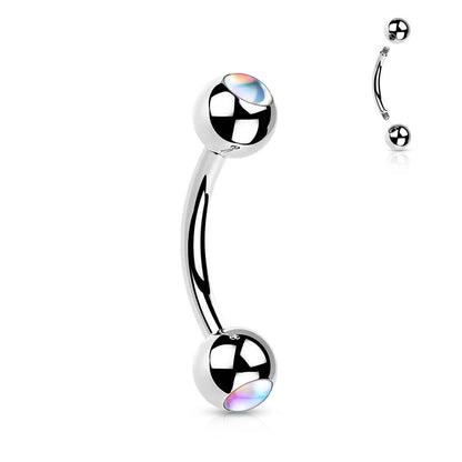 Eyebrow Piercing Ball Illumination Synthetic Stone