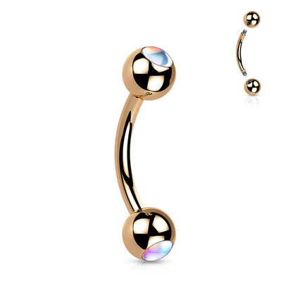 Eyebrow Piercing Ball Illumination Synthetic Stone