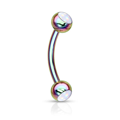 Eyebrow Piercing Ball Illumination Synthetic Stone