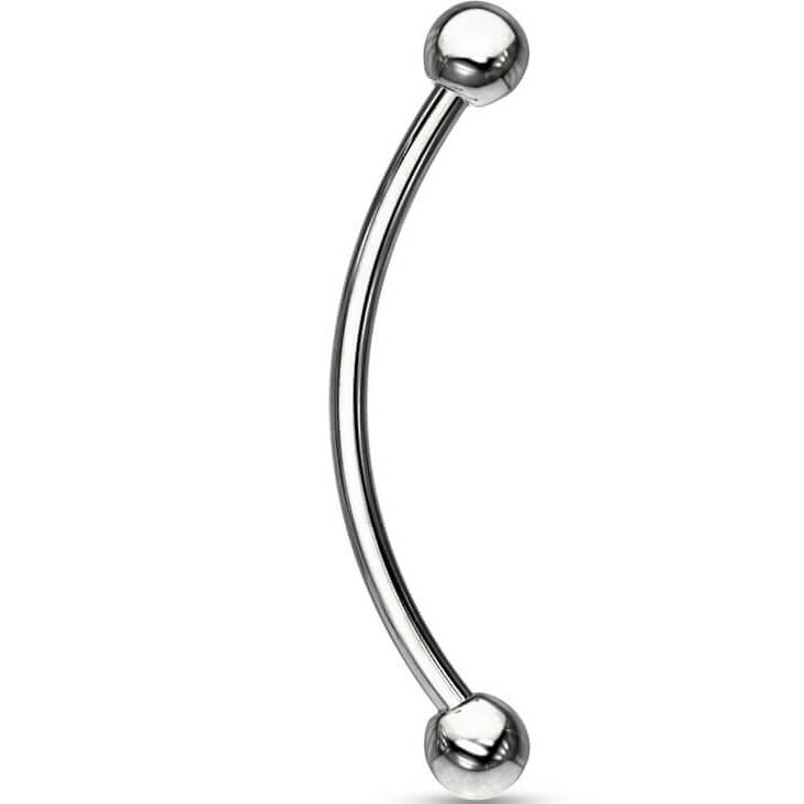 Curved Barbell Ball Silver