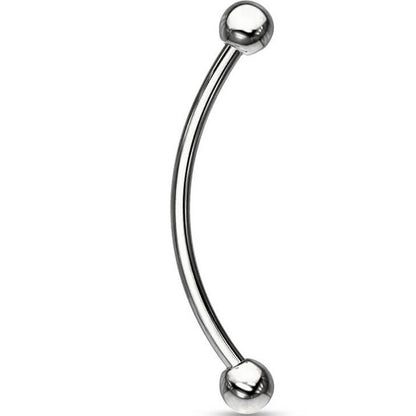 Curved Barbell Ball Silver