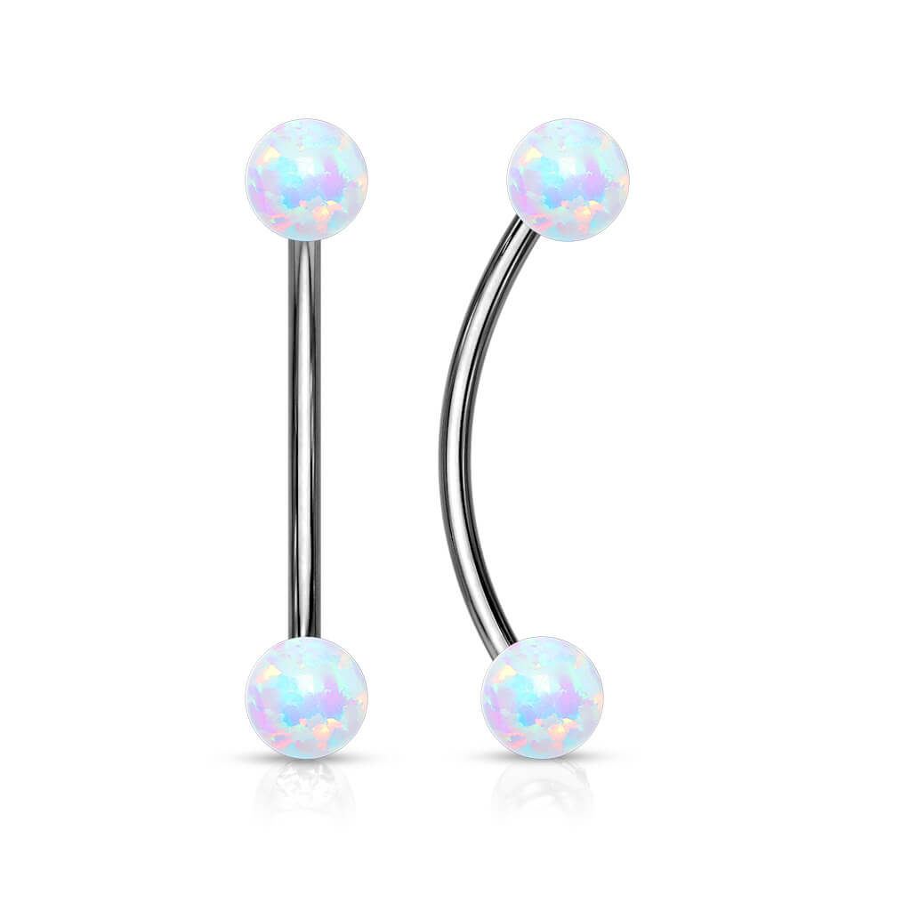 Curved Barbell Kugel Opal