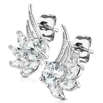 Bouton d'Oreille Ailes d'Ange Zircone