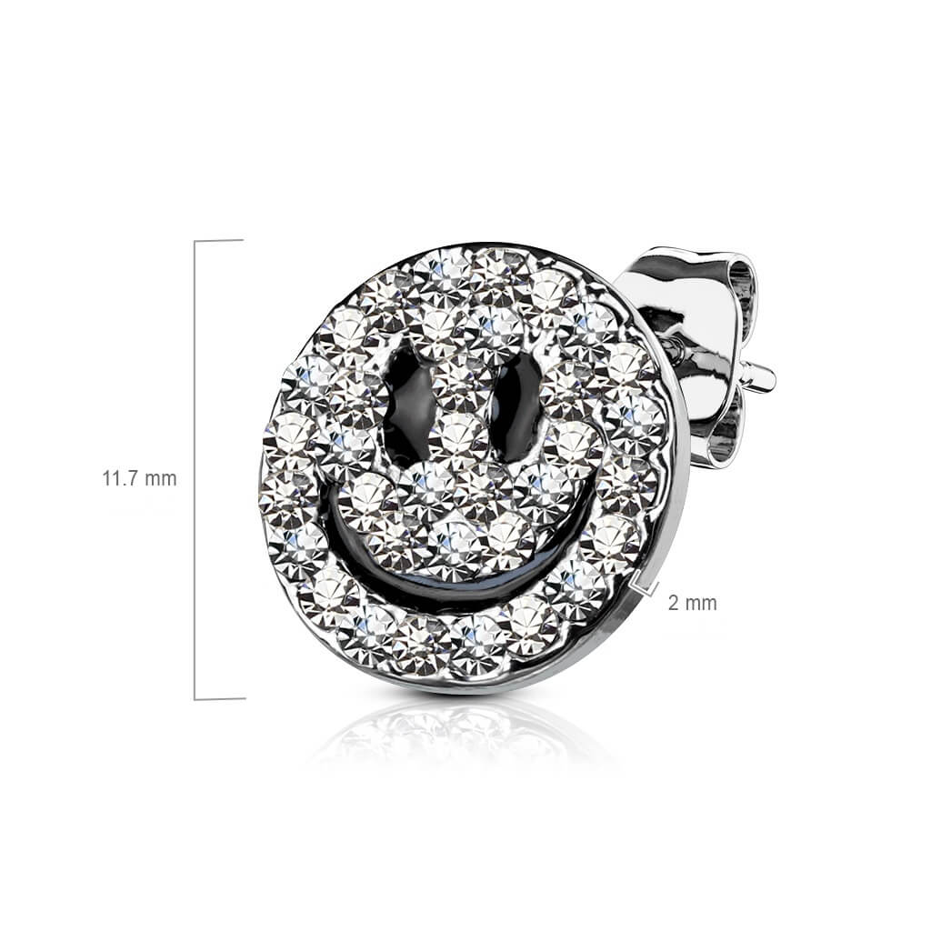 Bouton d'Oreille Smiley Zircone