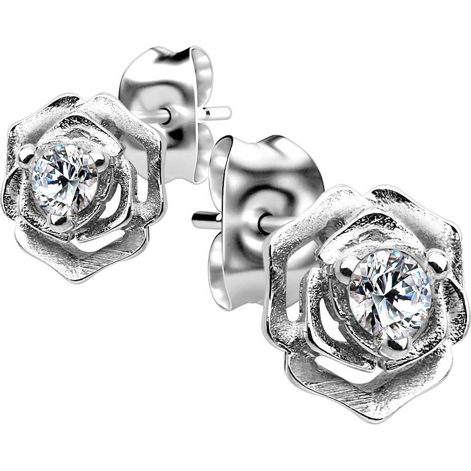 Silver 925 Flower Zirconia