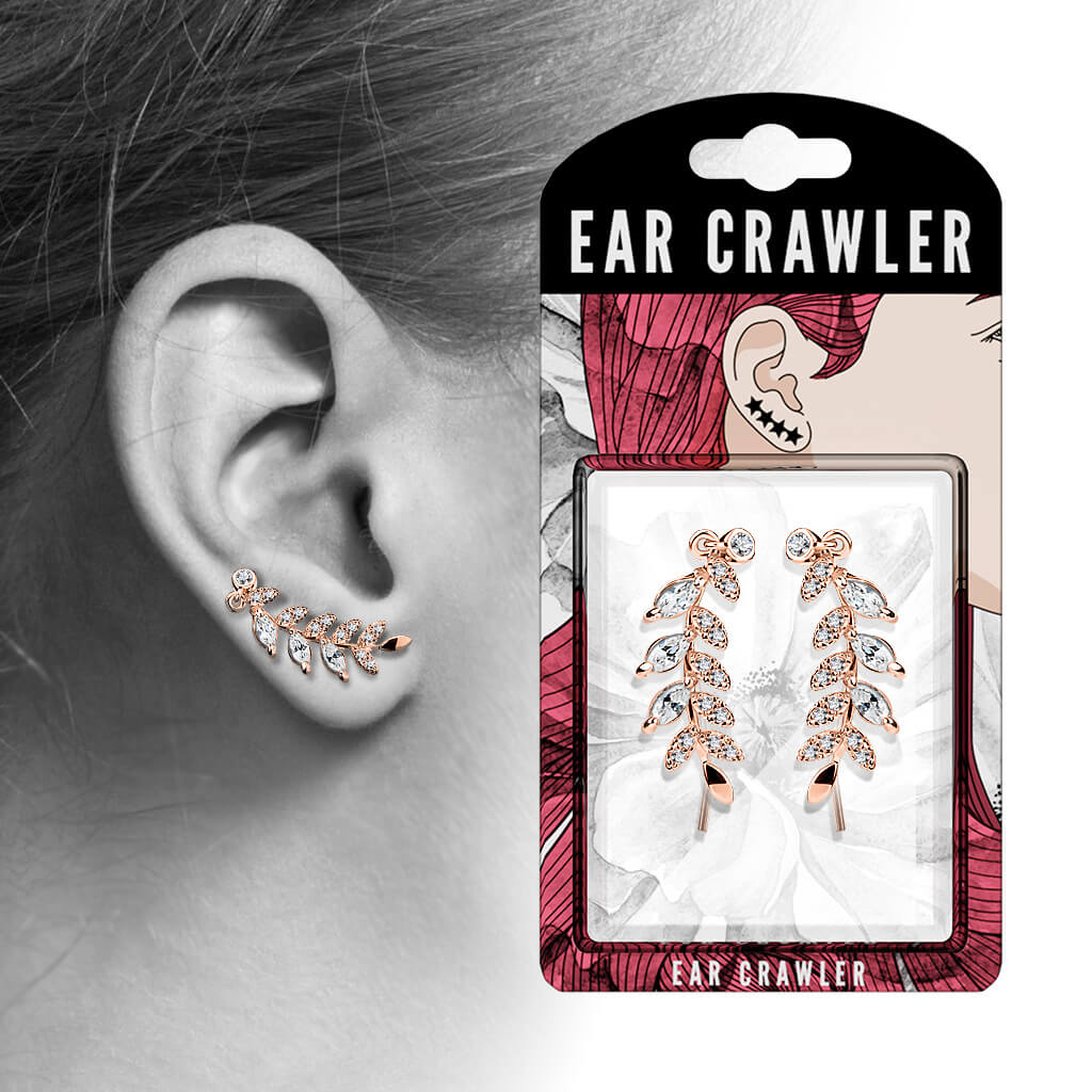 Ear crawler  cyrkonia liście