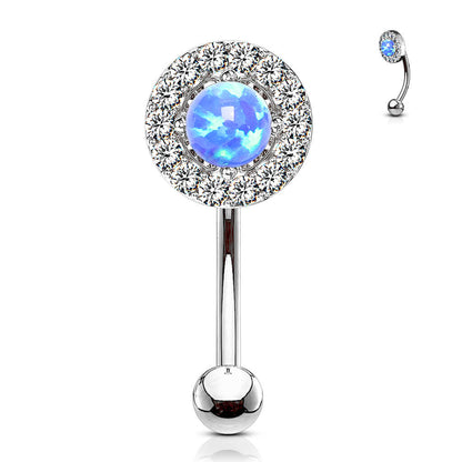 Eyebrow Piercing Opal Zirconia